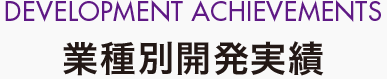 業種別開発実績